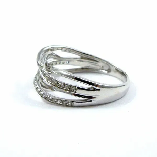 Twisted Diamond Wedding Band Image 2 Joint Venture Jewelry Cary, NC