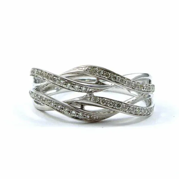 Twisted Diamond Wedding Band Joint Venture Jewelry Cary, NC