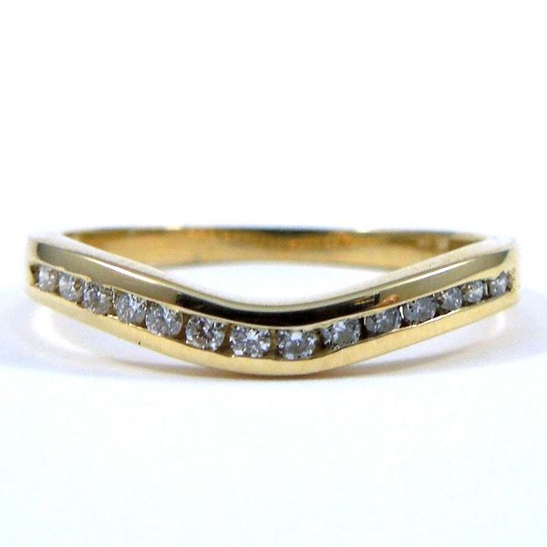 Curved Diamond Wedding Band Joint Venture Jewelry Cary, NC