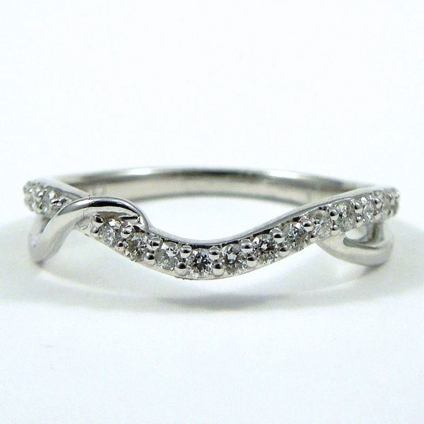 Swirl Curved Wedding Band Joint Venture Jewelry Cary, NC