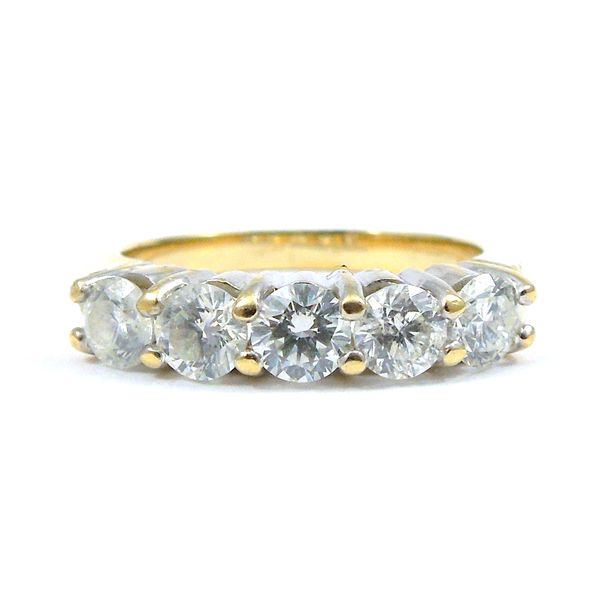 Five Stone Diamond Wedding Band Joint Venture Jewelry Cary, NC