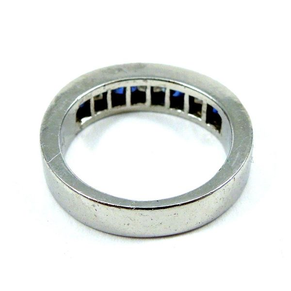 Sapphire and Diamond Wedding Band Image 2 Joint Venture Jewelry Cary, NC