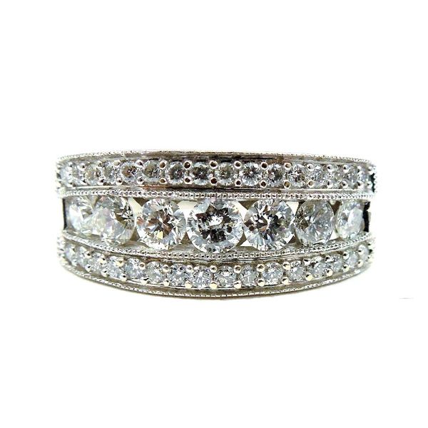 Wide Diamond Wedding Band Joint Venture Jewelry Cary, NC
