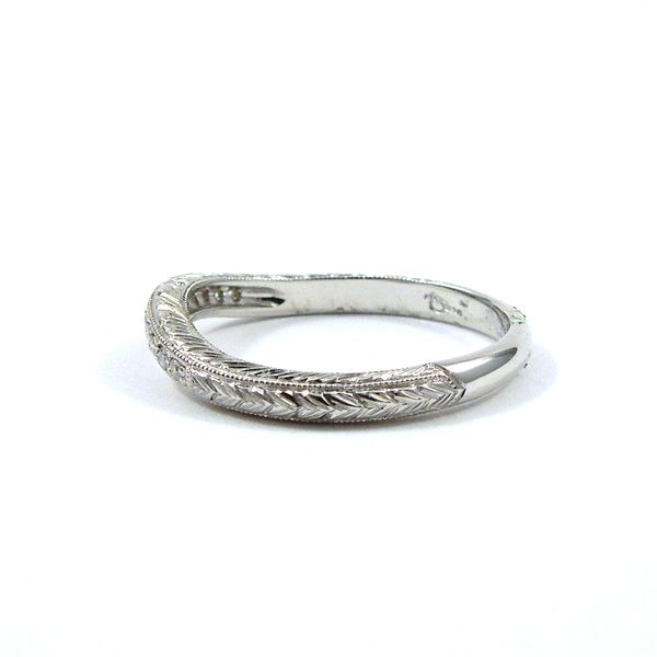 Curved Diamond Wedding Band Image 2 Joint Venture Jewelry Cary, NC