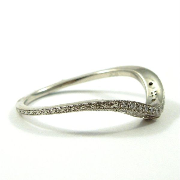 Curved Diamond Wedding Band Image 2 Joint Venture Jewelry Cary, NC