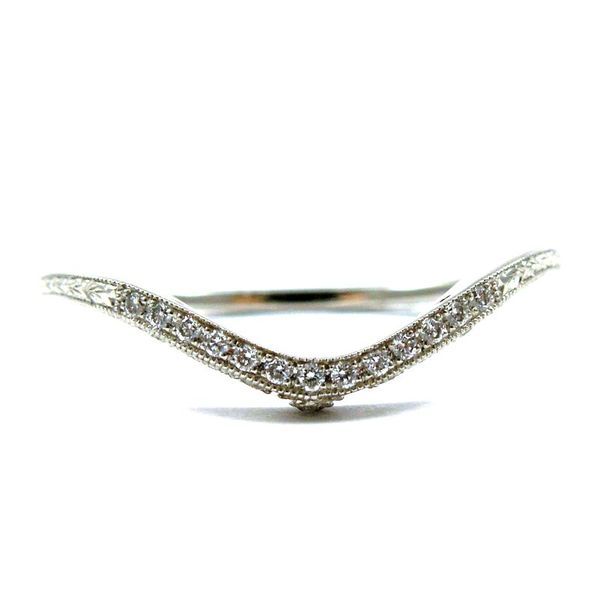 Curved Diamond Wedding Band Joint Venture Jewelry Cary, NC