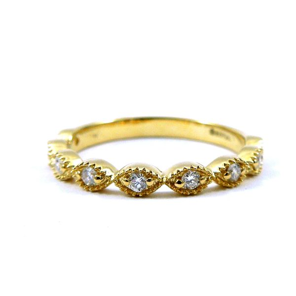 Scalloped Diamond Wedding Band Joint Venture Jewelry Cary, NC
