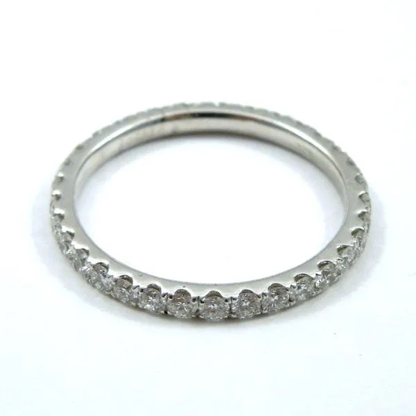 Platinum Diamond Eternity Wedding Band Image 2 Joint Venture Jewelry Cary, NC