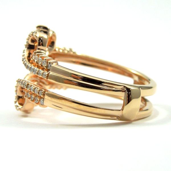 Rose Gold Diamond Wrap Band Image 2 Joint Venture Jewelry Cary, NC