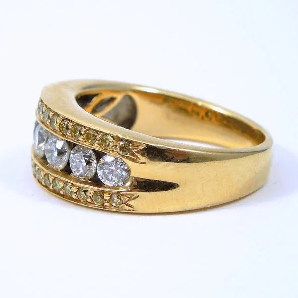 Yellow Diamond Wedding Band Image 2 Joint Venture Jewelry Cary, NC