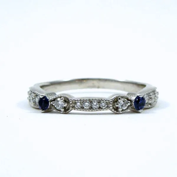 Diamond and Sapphire Wedding Band Joint Venture Jewelry Cary, NC