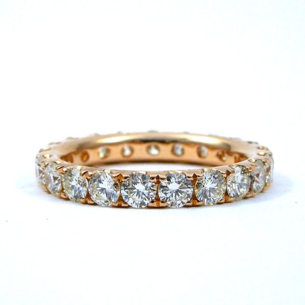 Rose Gold Diamond Eternity Wedding Band Joint Venture Jewelry Cary, NC