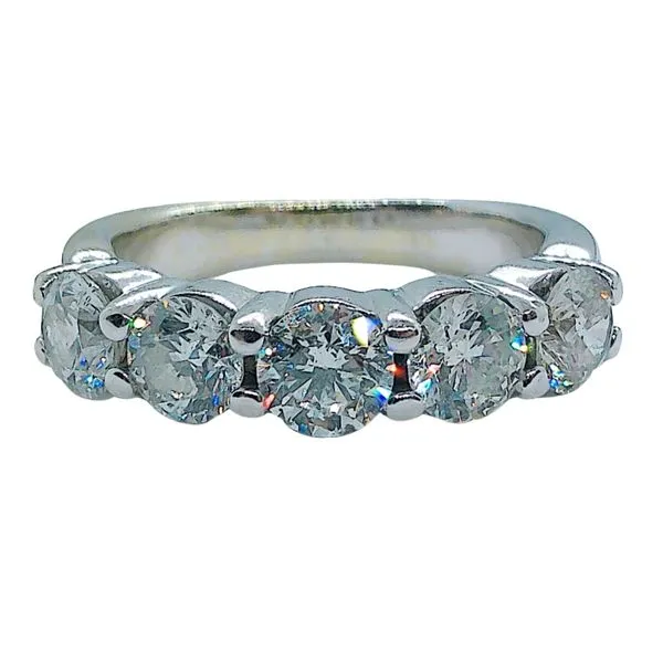 Five Stone Diamond Wedding Band Joint Venture Jewelry Cary, NC