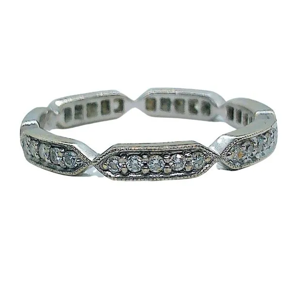 Diamond Station Wedding Band Joint Venture Jewelry Cary, NC