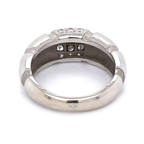 Diamond Polished and Brushed Wedding Band Image 3 Joint Venture Jewelry Cary, NC