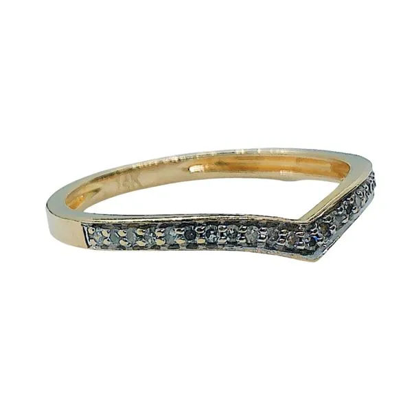 Curved Diamond Wedding Band Image 2 Joint Venture Jewelry Cary, NC