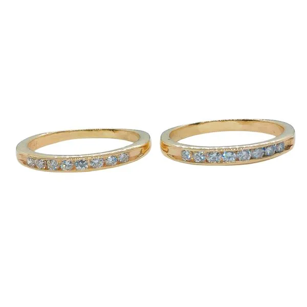 Set of Two Diamond Wedding Bands Image 2 Joint Venture Jewelry Cary, NC