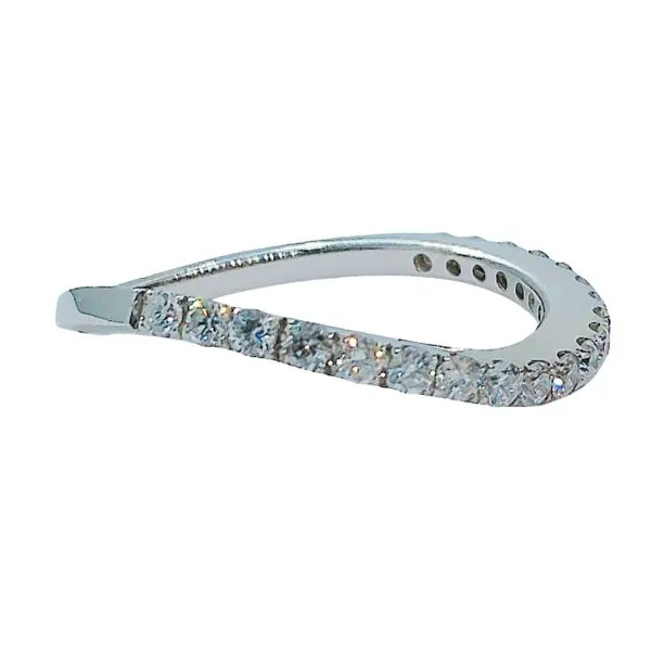 Curved Diamond Wedding Band Image 2 Joint Venture Jewelry Cary, NC
