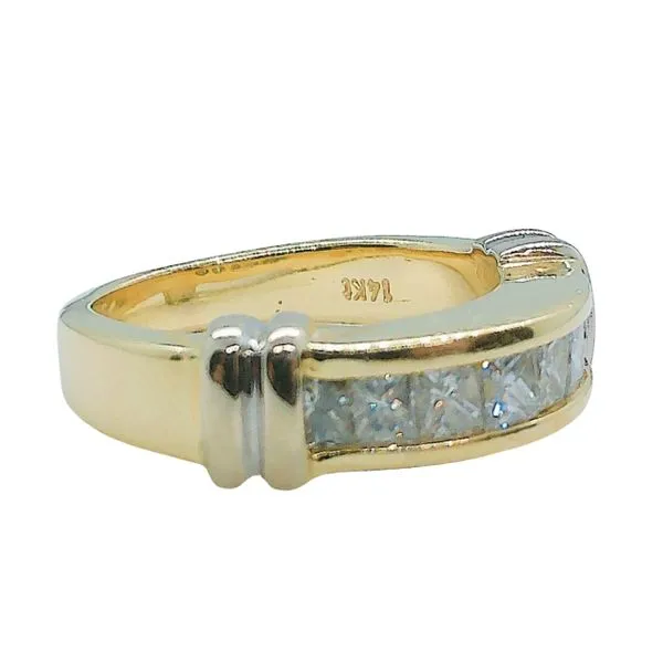 Princess Cut Diamond Wedding Band Image 2 Joint Venture Jewelry Cary, NC