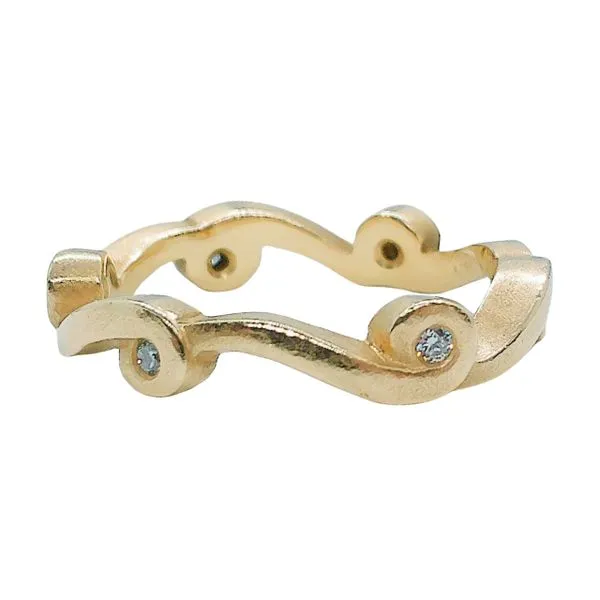 Wave Diamond Wedding Band Joint Venture Jewelry Cary, NC