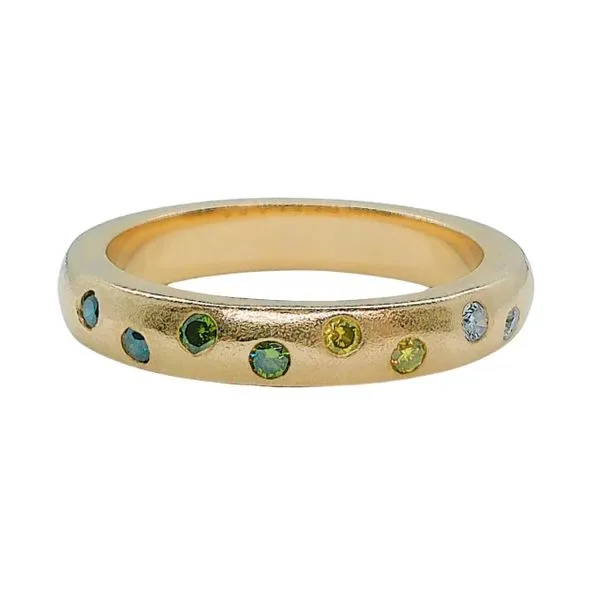 Colored Diamond Wedding Band Joint Venture Jewelry Cary, NC