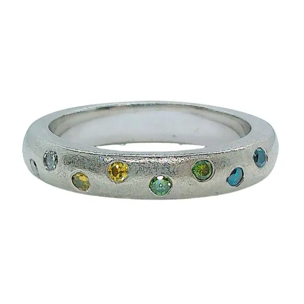 Colored Diamond Wedding Band Joint Venture Jewelry Cary, NC