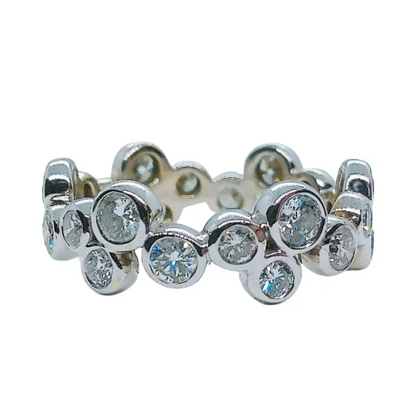 Bezel Set Diamond Wedding Band Joint Venture Jewelry Cary, NC