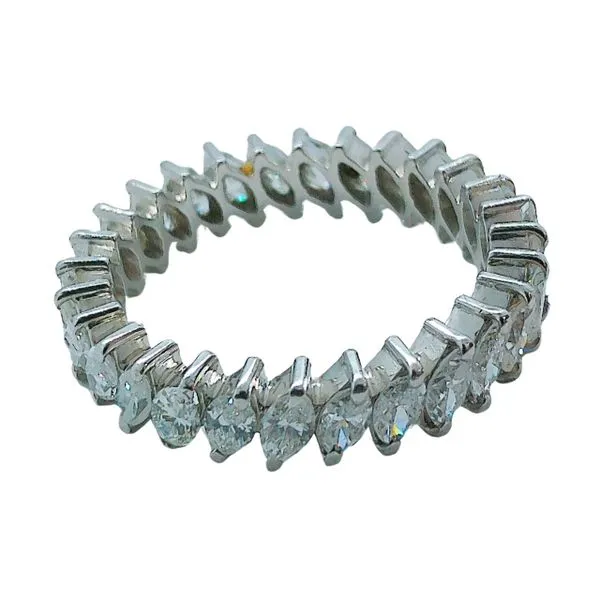 Marquise Cut Diamond Eternity Wedding Band Image 2 Joint Venture Jewelry Cary, NC