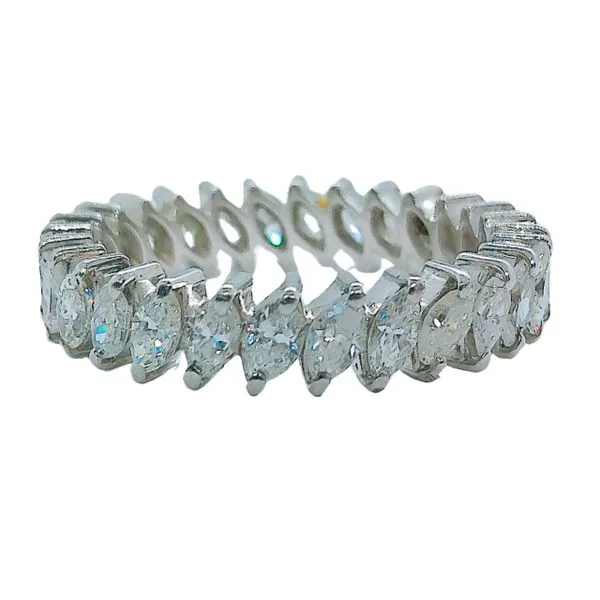 Marquise Cut Diamond Eternity Wedding Band Joint Venture Jewelry Cary, NC