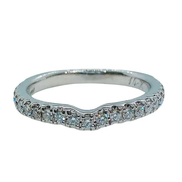 Curved Diamond Wedding Band Joint Venture Jewelry Cary, NC
