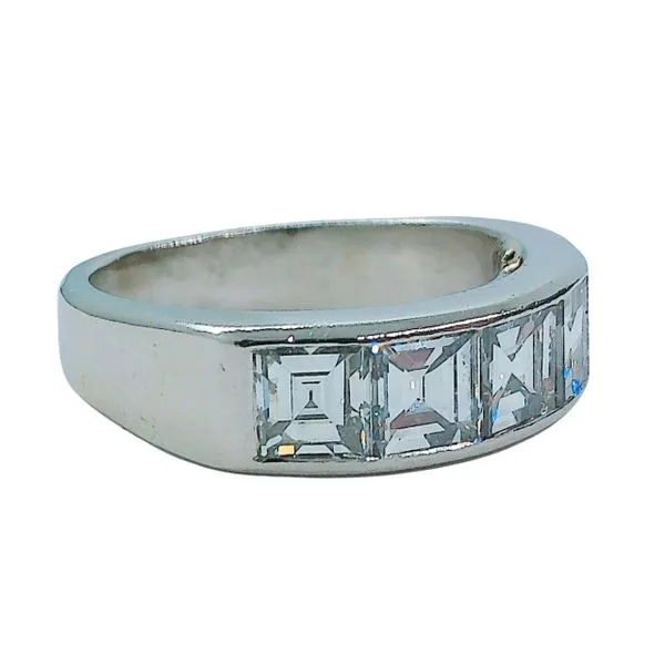 Step Cut Diamond Wedding Band Image 2 Joint Venture Jewelry Cary, NC