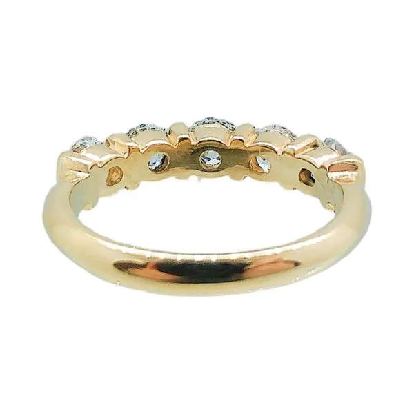 14K Yellow Gold 5-Stone 1.38 CT Diamond Wedding Band Image 3 Joint Venture Jewelry Cary, NC