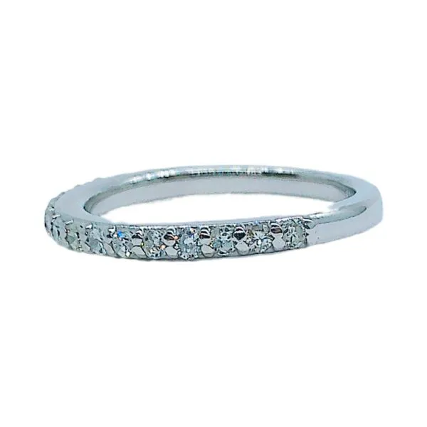 14k White Gold 2mm Diamond Wedding Band Image 2 Joint Venture Jewelry Cary, NC