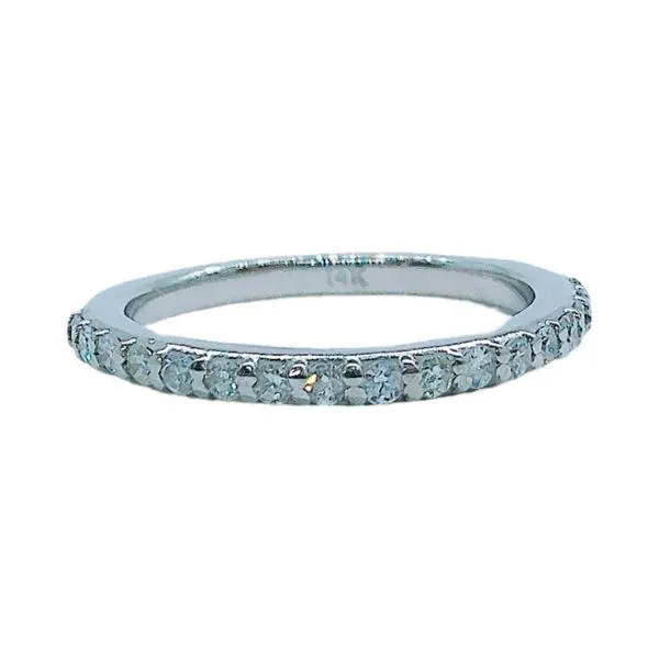 14k White Gold 2mm Diamond Wedding Band Joint Venture Jewelry Cary, NC