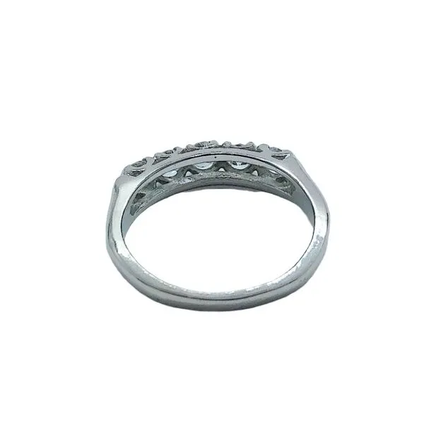 Platinum 0.40 CTW Five-Stone Diamond Wedding Band Image 3 Joint Venture Jewelry Cary, NC
