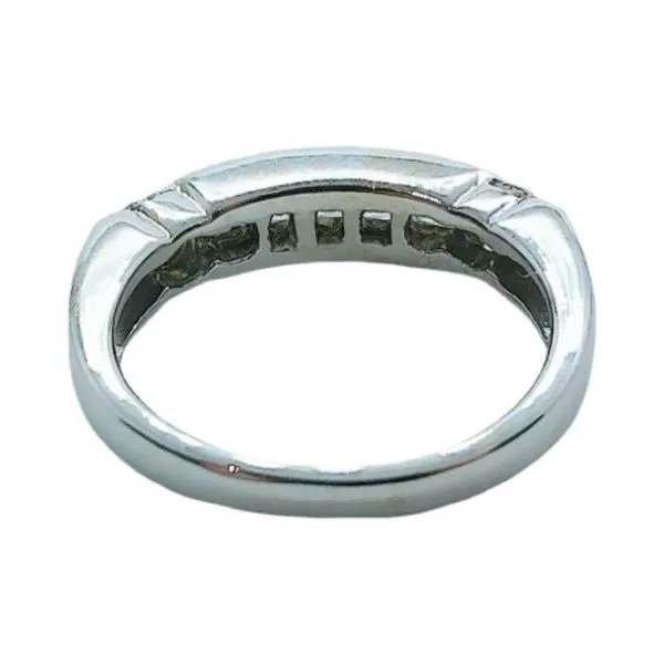 14K White Gold 0.80 CTW Princess & Round Diamond Wedding Band Image 3 Joint Venture Jewelry Cary, NC