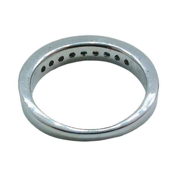 14K White Gold 0.72ctw Princess Cut Diamond Channel Set Wedding Band Image 3 Joint Venture Jewelry Cary, NC