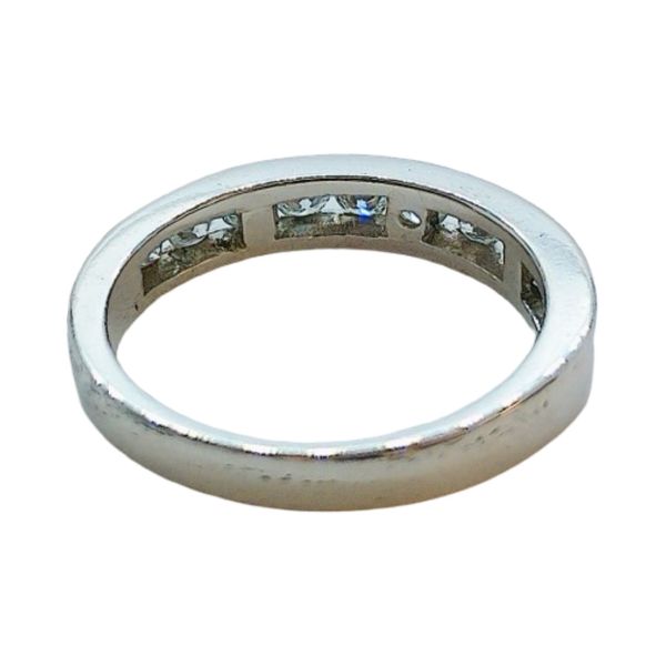 Platinum Channel Set Estate Diamond Wedding Band Image 3 Joint Venture Jewelry Cary, NC