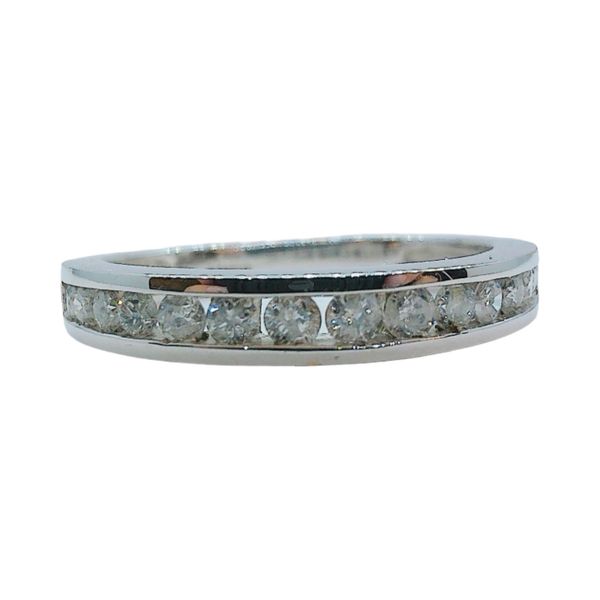 10K White Gold 0.55ctw Channel Set Diamond Estate Wedding Band Joint Venture Jewelry Cary, NC