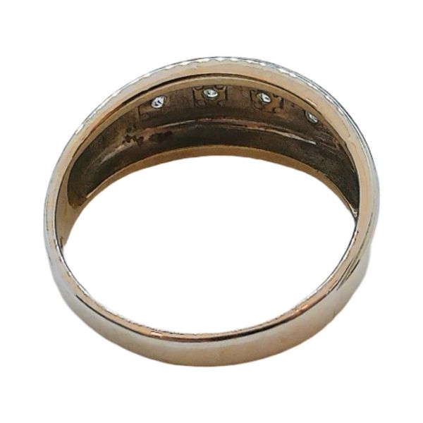 14k White Gold Diamond Wedding Band Estate Ring 9mm Tapered Image 3 Joint Venture Jewelry Cary, NC