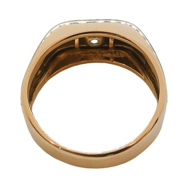 14K Two-Tone Gold 0.30 Carat Diamond Estate Wedding Band Image 3 Joint Venture Jewelry Cary, NC