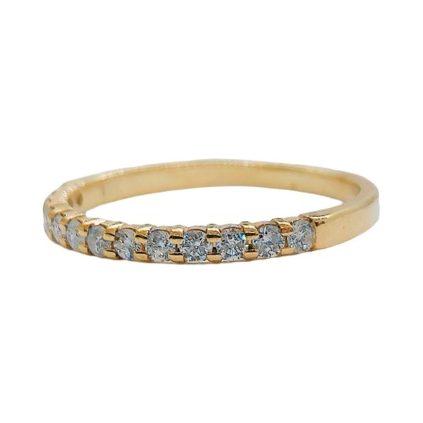 10K Yellow Gold Diamond Estate Wedding Band Image 2 Joint Venture Jewelry Cary, NC