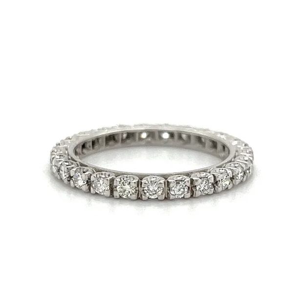 Platinum 0.90 CTW Diamond Eternity Band | 25 Round Brilliant Diamonds Image 2 Joint Venture Jewelry Cary, NC