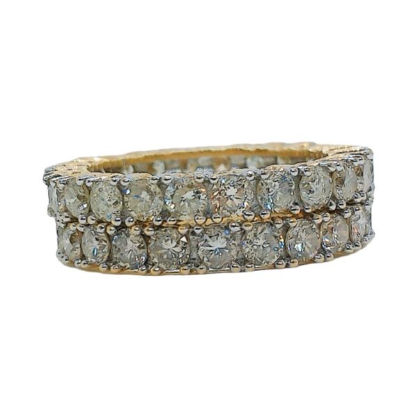 14K Yellow Gold 4.00ctw Diamond Eternity Band Set Image 3 Joint Venture Jewelry Cary, NC