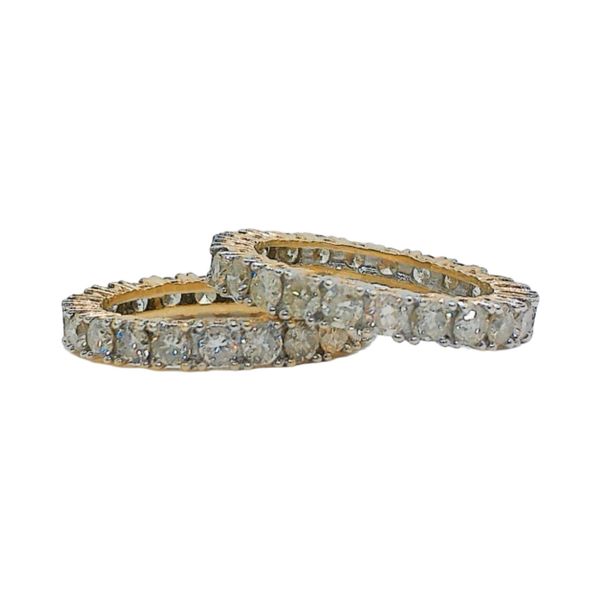 14K Yellow Gold 4.00ctw Diamond Eternity Band Set Joint Venture Jewelry Cary, NC
