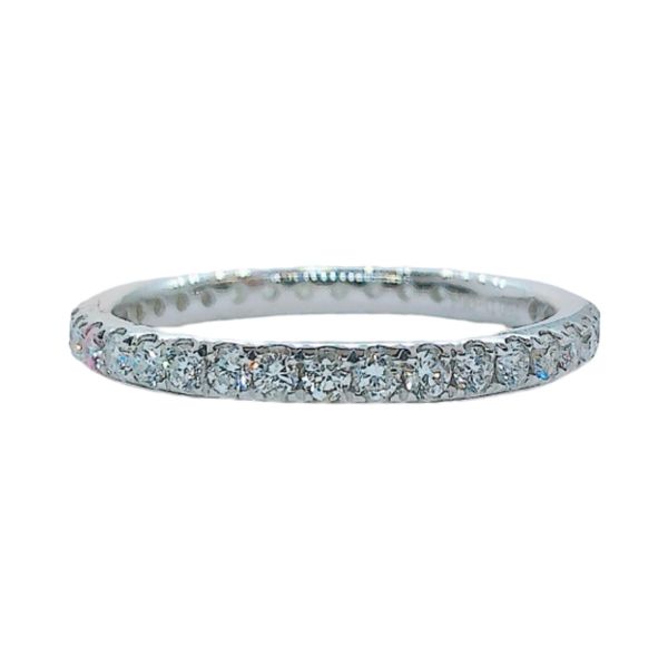 18K White Gold 0.64 CTW Shared Prong Diamond Eternity Band Joint Venture Jewelry Cary, NC