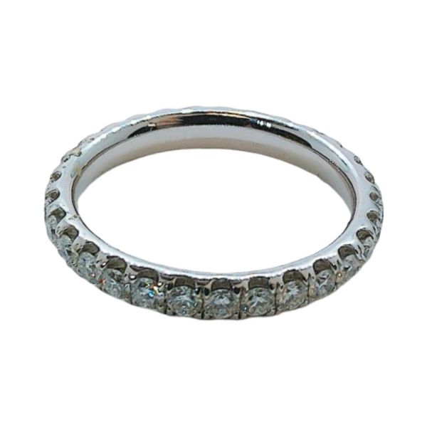 18K White Gold 1.03ctw Diamond Eternity Band Image 2 Joint Venture Jewelry Cary, NC