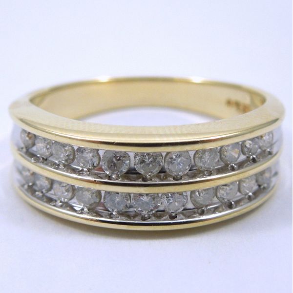 Yellow Gold Diamond Band Joint Venture Jewelry Cary, NC