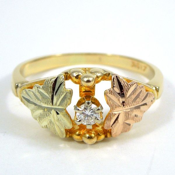 Leaf Motif Diamond Fashion Ring Joint Venture Jewelry Cary, NC