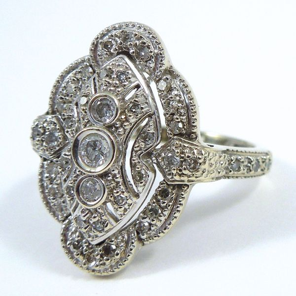 Vintage Inspired Diamond Ring Image 2 Joint Venture Jewelry Cary, NC